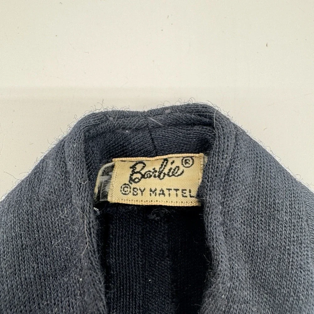 Vintage 1960s Barbie Commuter Set Black Knit Jacket Mattel‎ #916